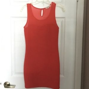 Mini Length Salmon / Pink Colored Dress